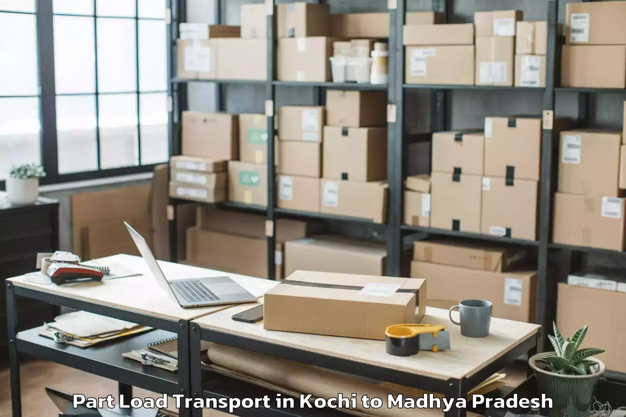 Top Kochi to Iit Indore Part Load Transport Available